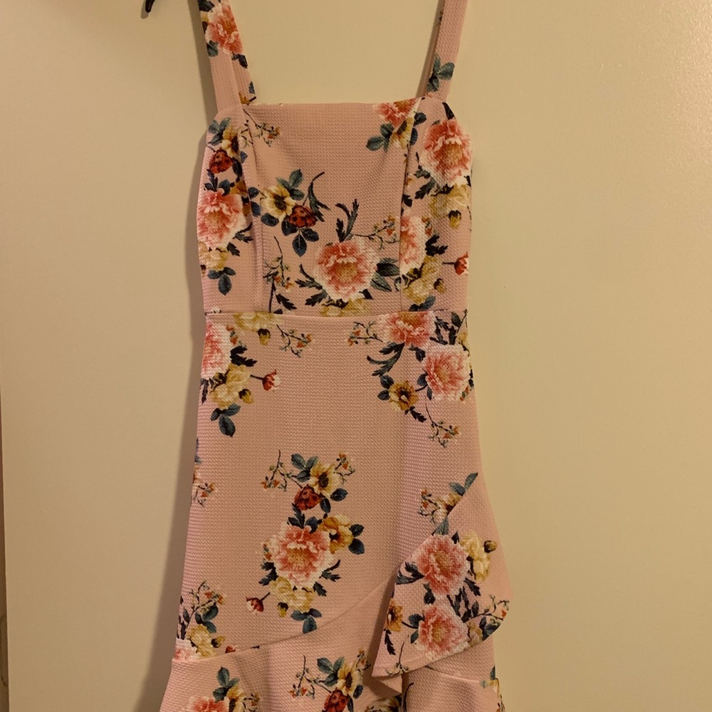 Pink floral dress